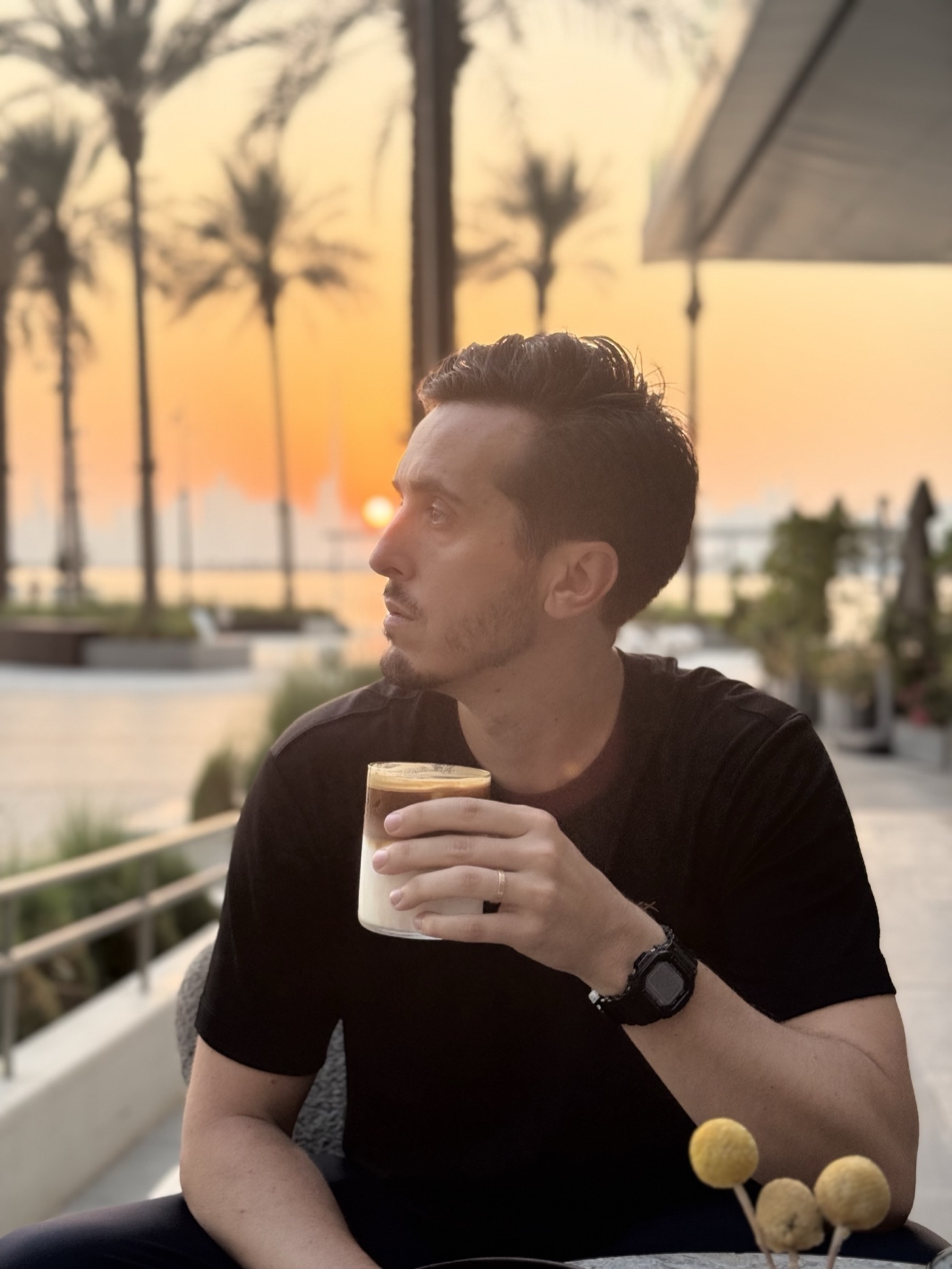 Clément Talmo au coucher du soleil à Dubaï