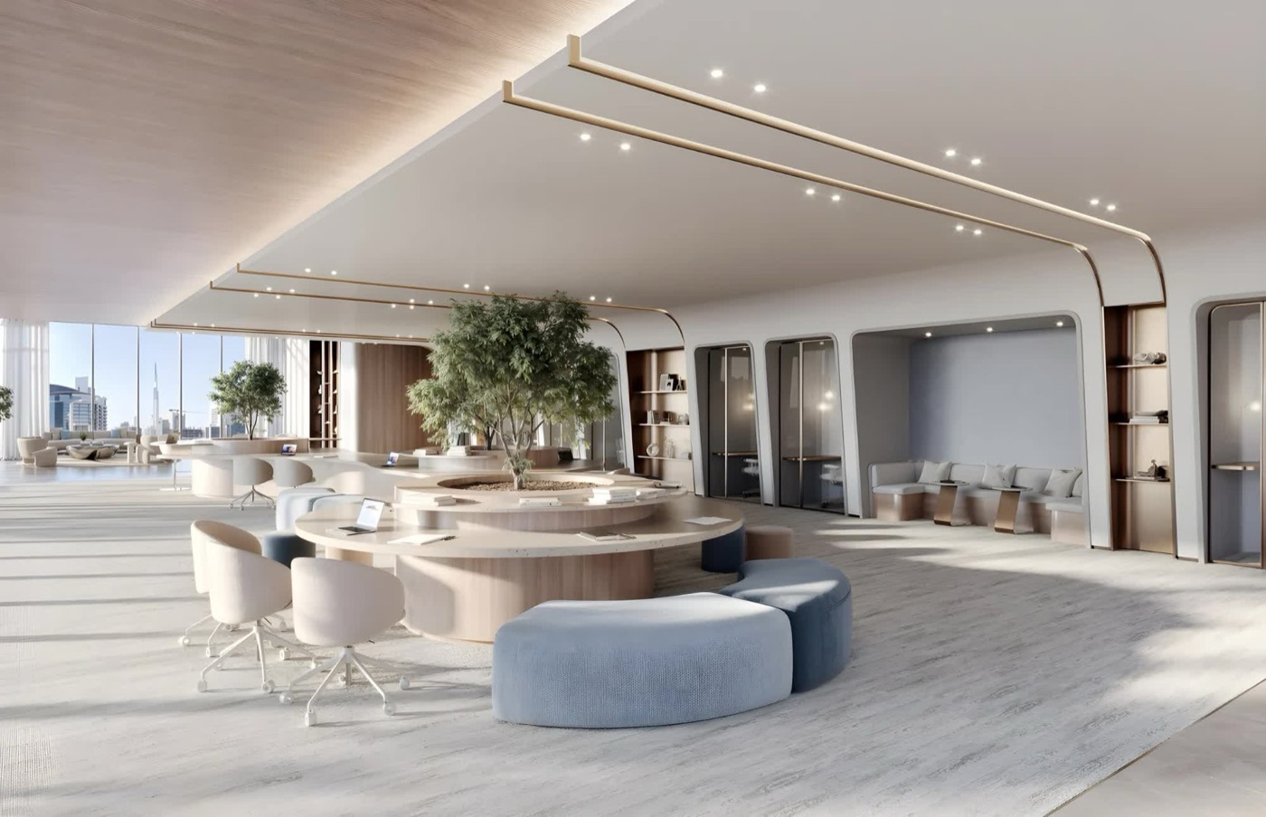 Espace de coworking de Berkeley Tower (rendu du promoteur)
